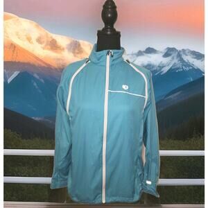 Pearl Izumi Barrier Convertible Elite Cycling Jacket Aqua Blue Women' Sz Large
